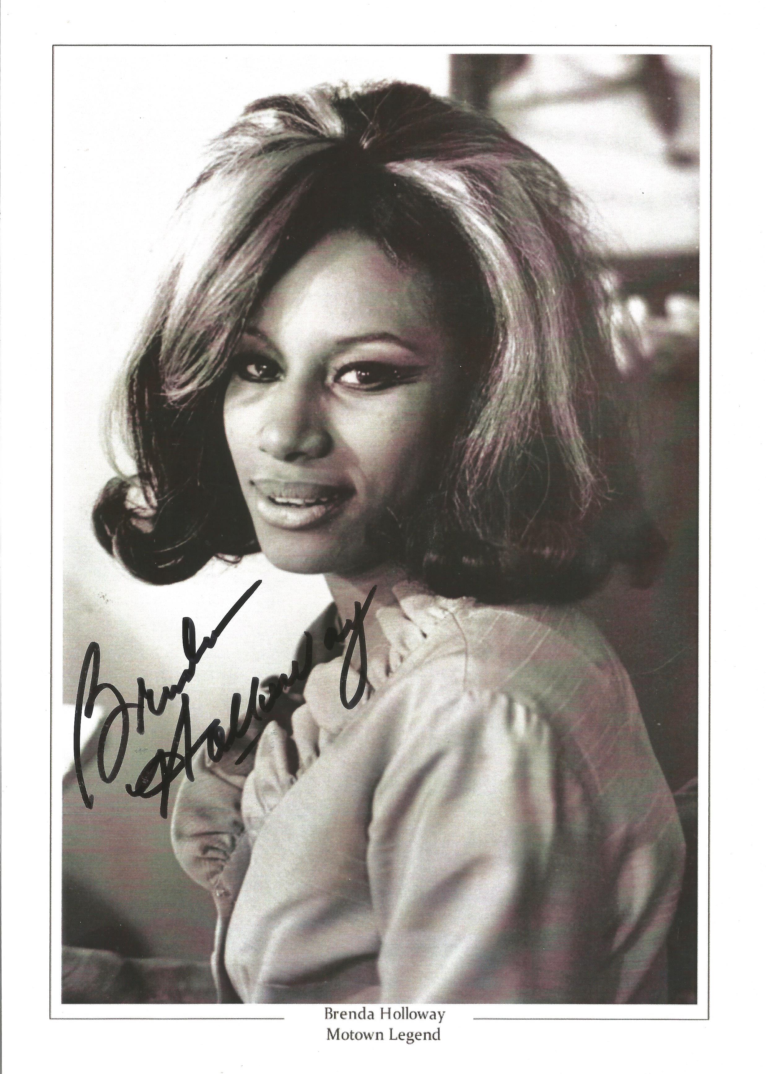 Brenda Holloway Motown Legend signed 12x8 black and white photo. Brenda Holloway born June 26, 1946,