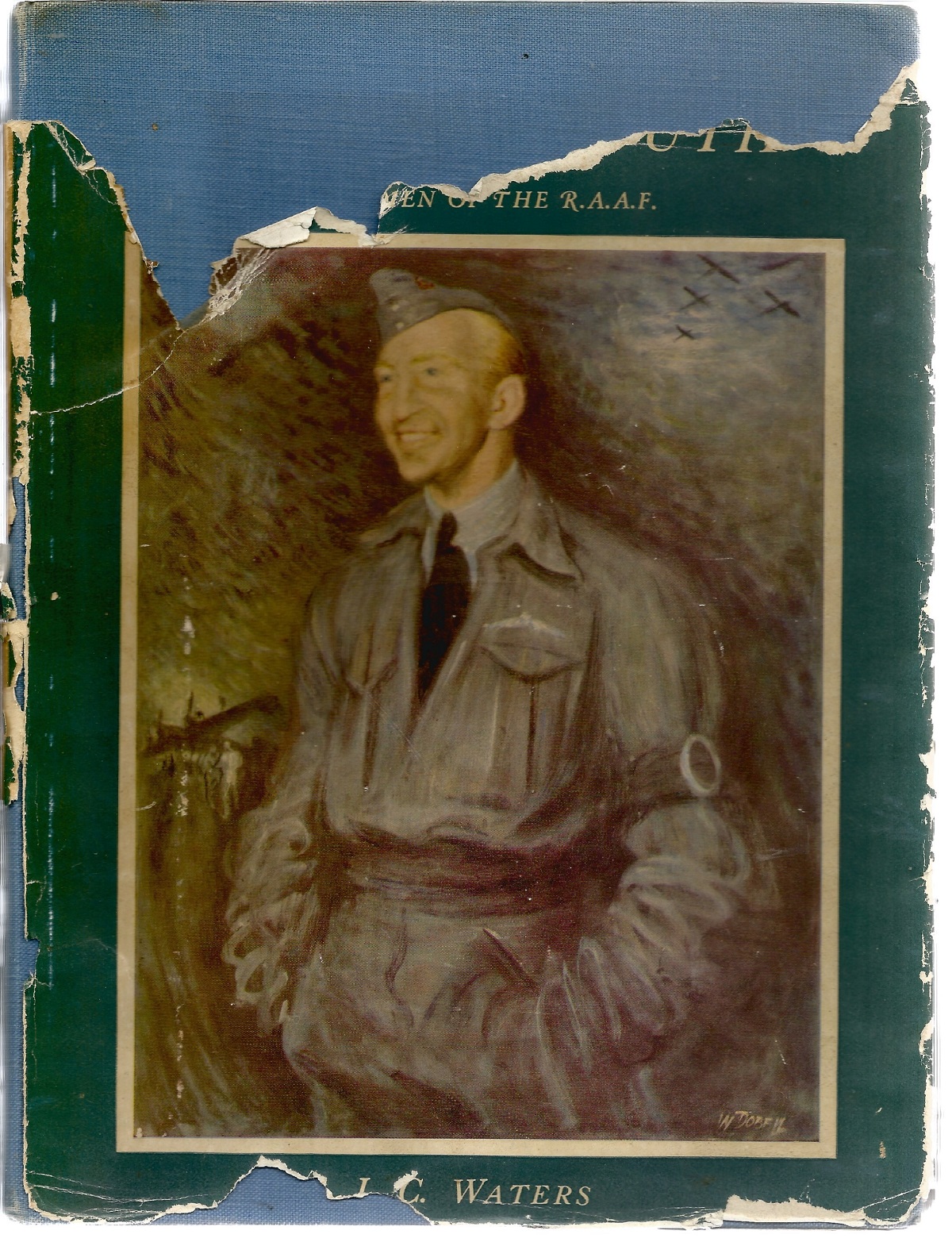 J. C. Waters. Valiant Youth. A WW2 hardback first edition book, book cover in poor condition, book