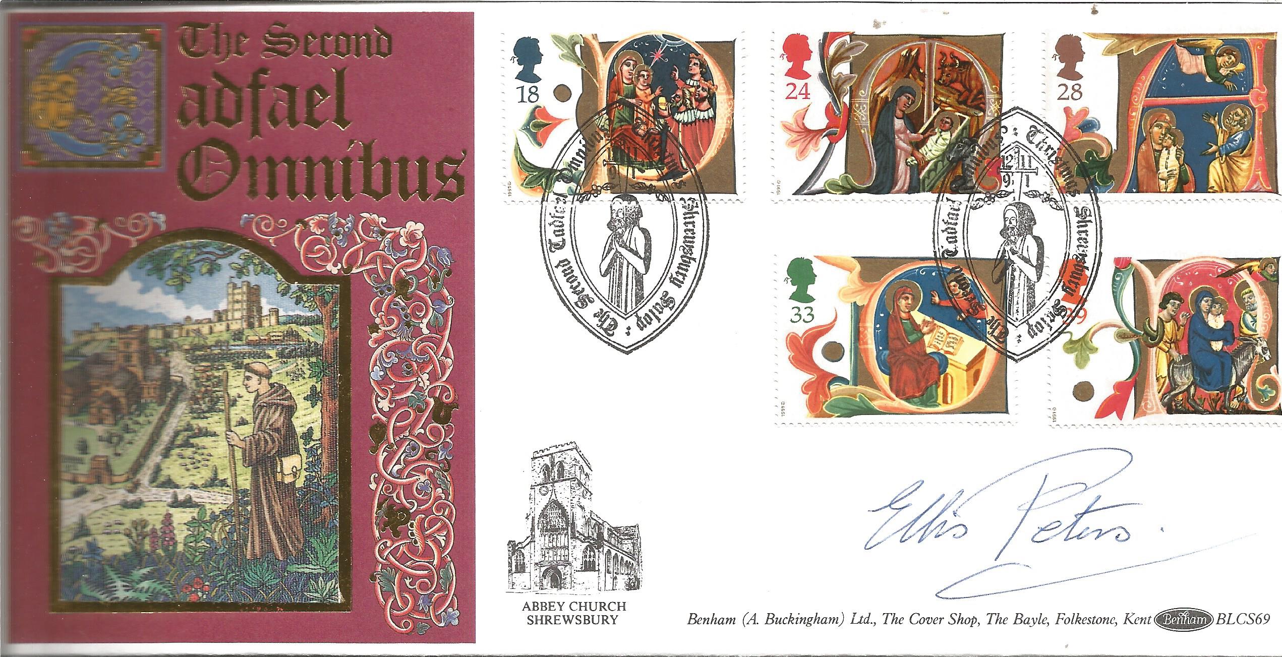 Ellis Peters signed Benham official 1991 Christmas LCS69 FDC to commemorate the second Cadfael