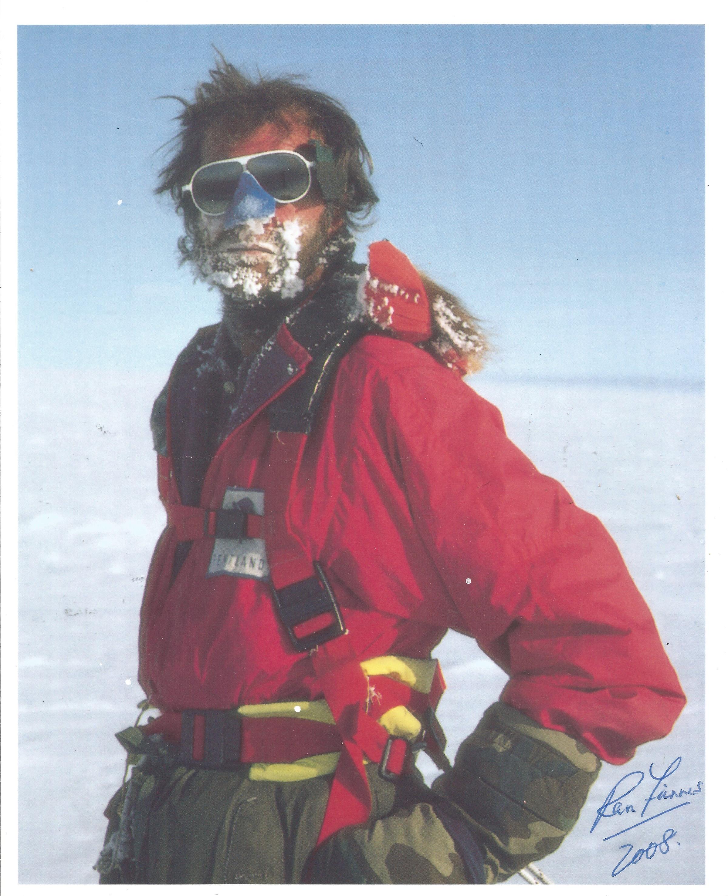 Ranulph Fiennes Signed and dated 2008 10x8 colour photo. Photo shows Fiennes on an expedition