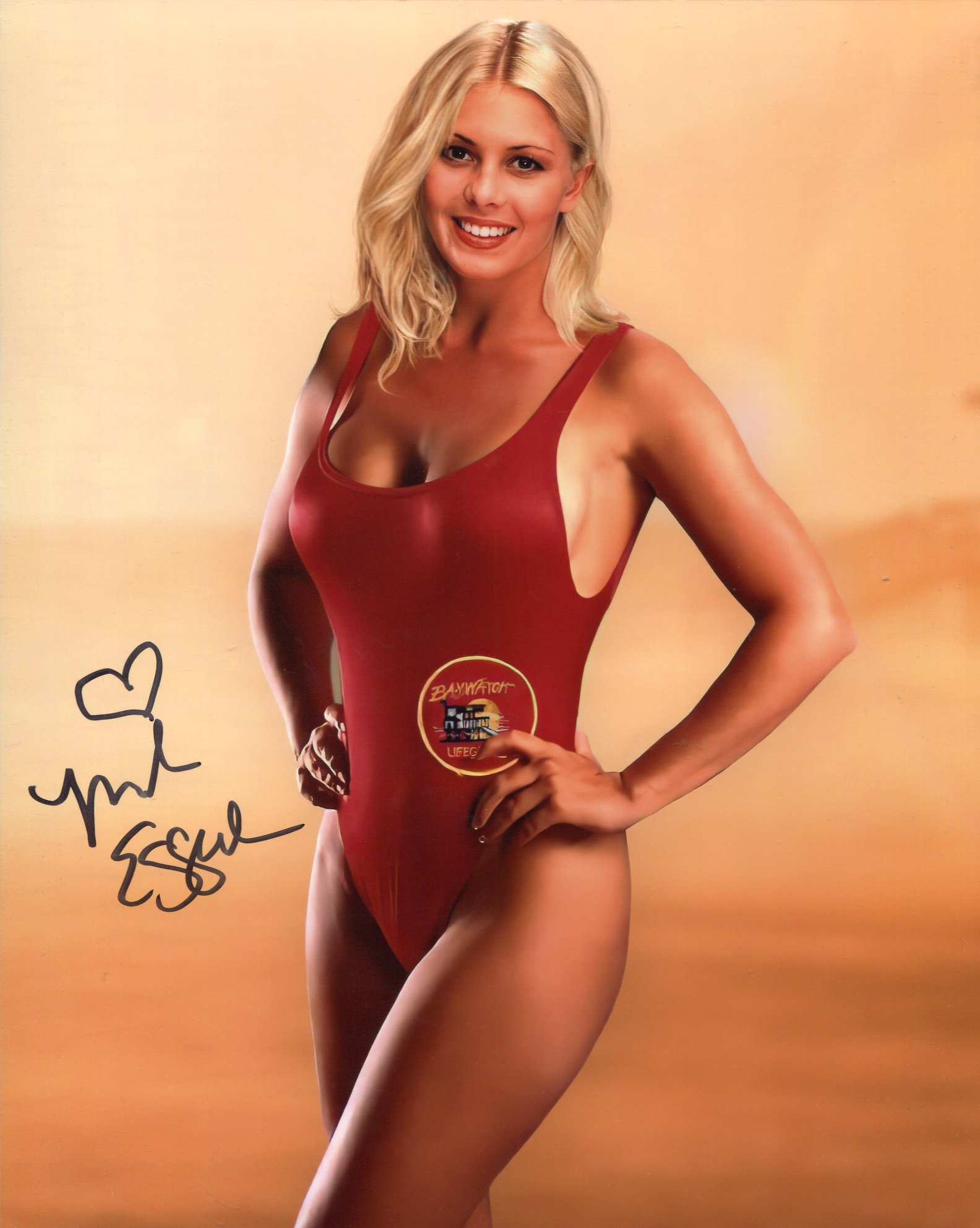 Baywatch, stunning 8x10 photo signed by sexy Baywatch actress Nicole Eggert. Good condition. All