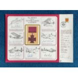 The Award of the Victoria Cross to Airmen multi signed large DM medal cover includes signatures from