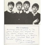 Ringo Starr personally owned signed Tie comes complete with compliments slip from his management
