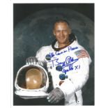 Buzz Aldrin signed 10x8 colour photo inscribed We Come in Peace Buzz Aldrin Apollo XI. Buzz Aldrin (