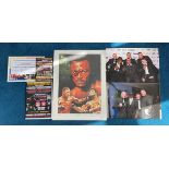 Boxing Joe Frazier and Leon Evans signed 16 x 12 inch colour print of Evans painting titled