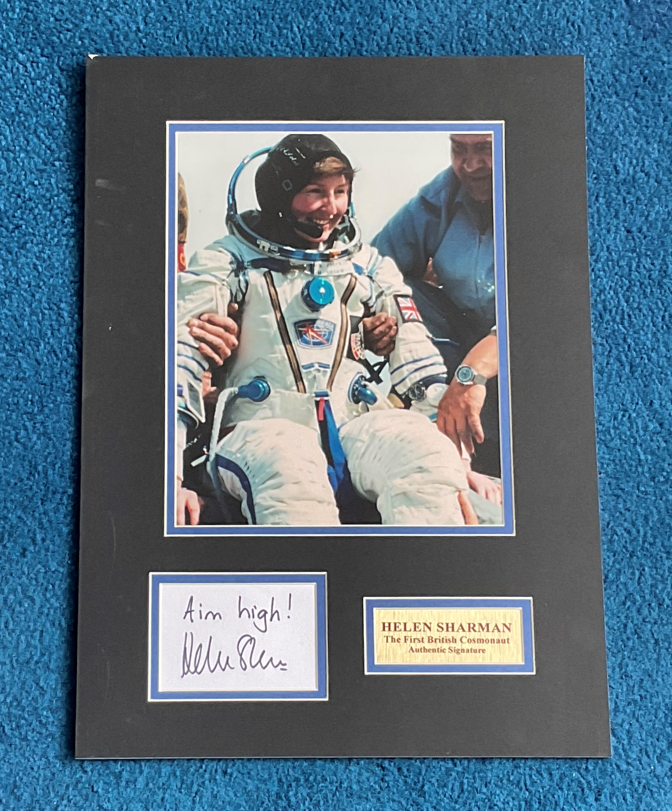 Helen Sharman 17x12 mounted and mounted signature piece includes superb colour photo and white