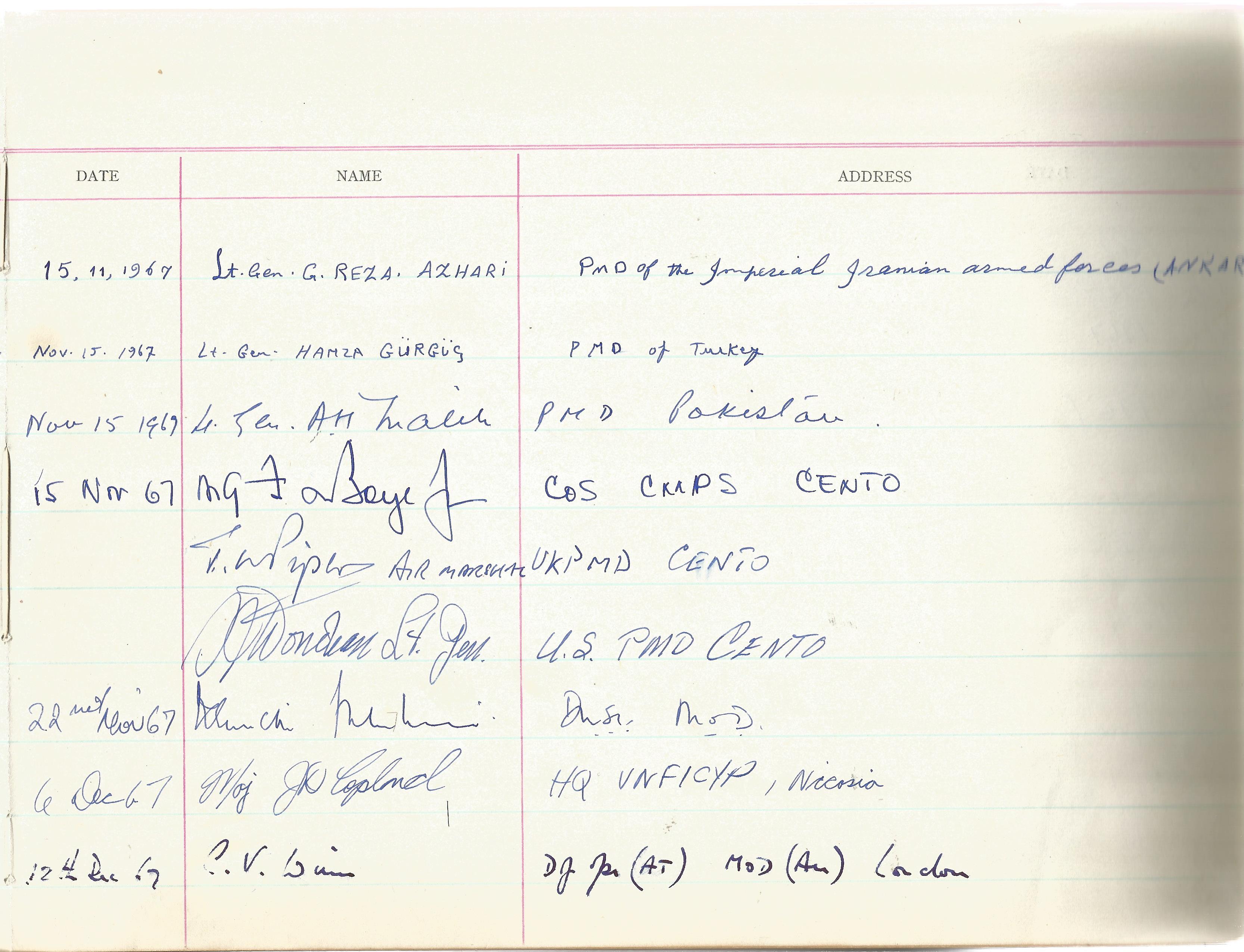 Visitors Book Collection Officers Mess RAF EPISKOPI BFPO53 dated August 1965 th July 1975 includes - Image 10 of 21