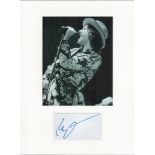 Ray Davies (The Kinks) autograph mounted display. Mounted with photograph to approx. 16 x 12