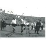 Tottenham Hotspur 1961 Double winners multi signed vintage 12x8 black and white photo 7 signatures