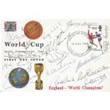 England World Cup 1966 multi signed Special Commemorative FDC 16 fantastic signatures include 10