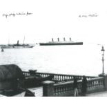 Millvina Dean signed 10x8 black and white Titanic photo includes rare full signature Eliza Gladys