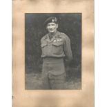 Field Marshal Bernard Law Montgomery, 1st Viscount Montgomery of Alamein signed 11x8 mounted black