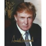 Donald Trump signed 10x8 colour photo dedicated. Donald John Trump (born June 14, 1946) is an