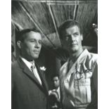 Roger Moore signed 10x8 black and white photo. Sir Roger George Moore KBE (14 October 1927 - 23