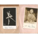 Ballet signed photo collection. Three 6 x 4 inch b/w photos signed by Margot Fonteyn, Moira