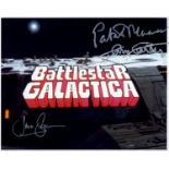 EXTREMELY RARE! Battlestar Galactica 1978 triple signed photo. This beautiful hand signed 10x8 photo