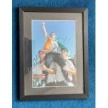 Golf Ryder Cup Heroes Multi signed mounted and framed colour photo signed by Captains Paul McGinley,