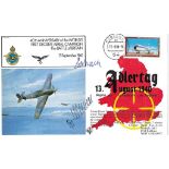 WW2 Luftwaffe aces signed Adler Tag Cover Oberst Johannes Schalk KC, Georg Christl KC. Oberst