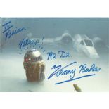 Kenny Baker signed 6x4 colour Star Wars post card photo inscribed To Brian Bleep! R2-D2 Kenny Baker.