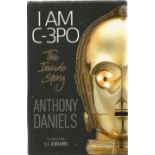 Anthony Daniels signed hardback book titled I Am C-3PO The Inside Story signature on the inside