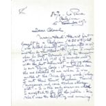 Baron Willy Coppens ALS dated 16th November 1971 fantastic three page letter includes some fantastic