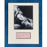 Susan Hayward 16x12 mounted signature piece includes black and white photo and signed album page.