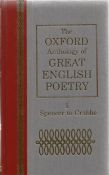 2 x The Oxford Anthology of Great English Poetry Volume 1 Spencer to Crabbe & Volume 2 Blake to