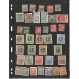 Bermuda Barbados & Antigua used Stamps on a Hingeless Album Page with 7 rows each side, containing
