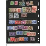 GB Stamps used on 2 Hingeless Album pages with 7 rows on each side, Containing approx 170 GB