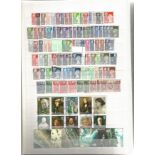 GB Stamps Used and unused WH Smiths Album with 16 pages and 10 rows each side, Includes 17 Miniature