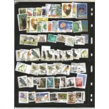 Ireland used Stamps 2 x hinges Album pages with approx 350 Ireland Stamps from 1920s onwards. We