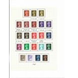 GB Stamps Mint & Used on Album pages Stamps from 1967 to 1980, 39 pages with over 350 Stamps,