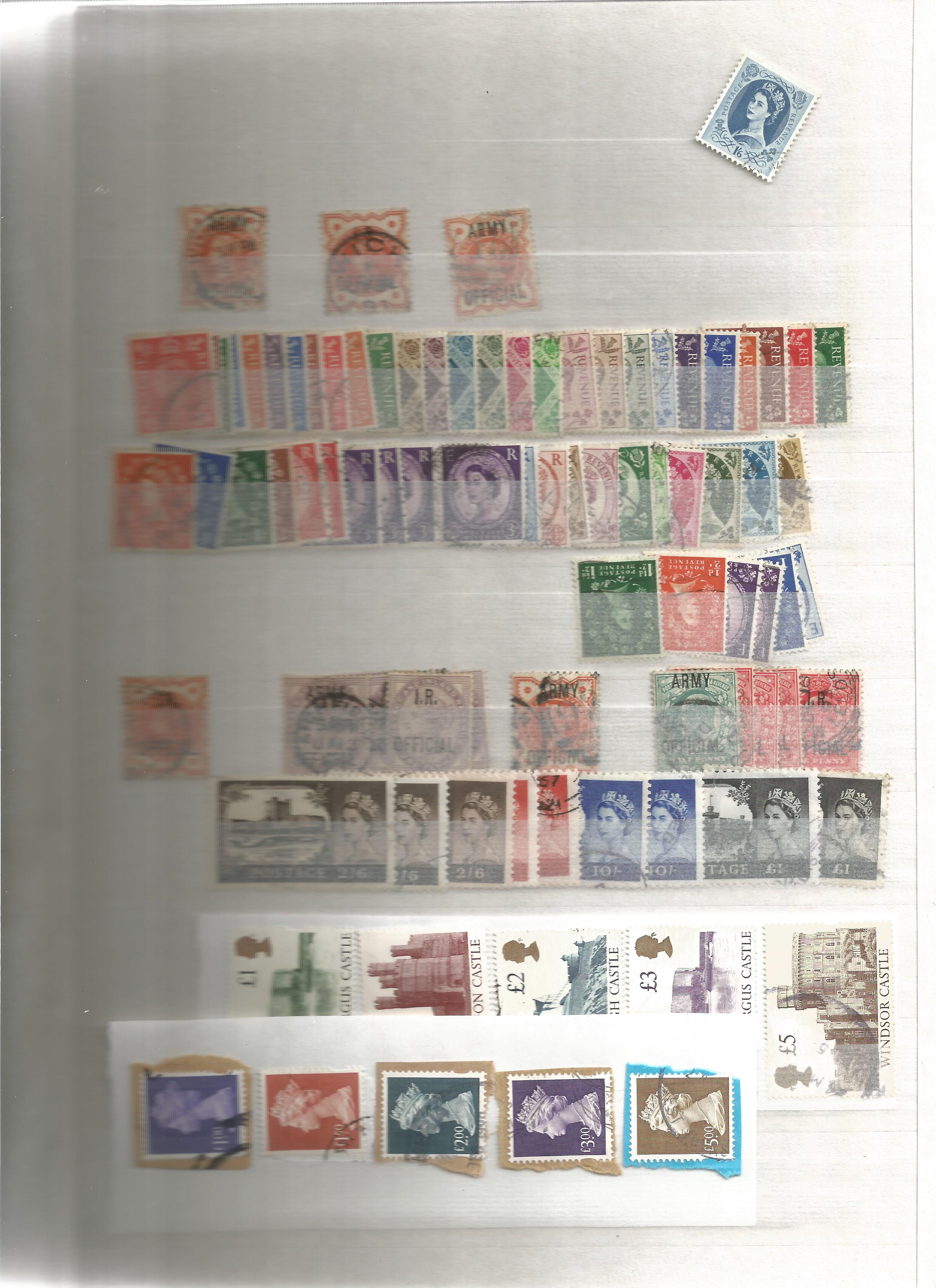 GB Stamps Used and unused WH Smiths Album with 16 pages and 10 rows each side, Includes 17 Miniature - Image 2 of 3