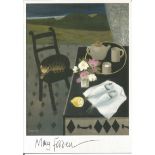 Mary Fedden signed picture postcard of her fine art titled Sleeping Cat. This piece came from her su