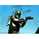 Jeremy Bulloch signed 16x12 colour photo pictured in his role as Boba Fett in Star Wars. Jeremy Andr