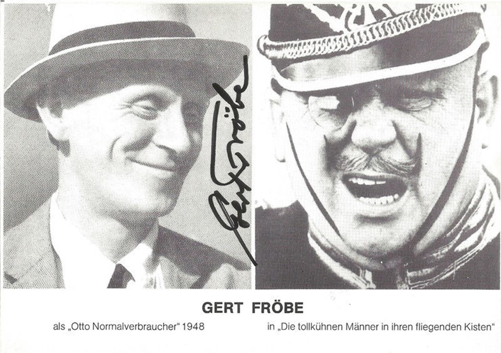 James Bond Gert Frobe signed 6x4 black and white promo photo. Karl Gerhart Gert Frobe 25 February 19