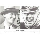 James Bond Gert Frobe signed 6x4 black and white promo photo. Karl Gerhart Gert Frobe 25 February 19