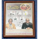 Two Ronnies 12x10 framed and mounted signature piece includes Legend of British Comedy Stamp sheet s