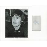 Micky Dolenz autograph mounted display. A Mounted with photograph to approx. 16 x 12 inches overall.