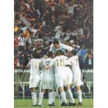 Football Scotland multi signed 16x12 colour photo pictured during World Cup Qualifier against France