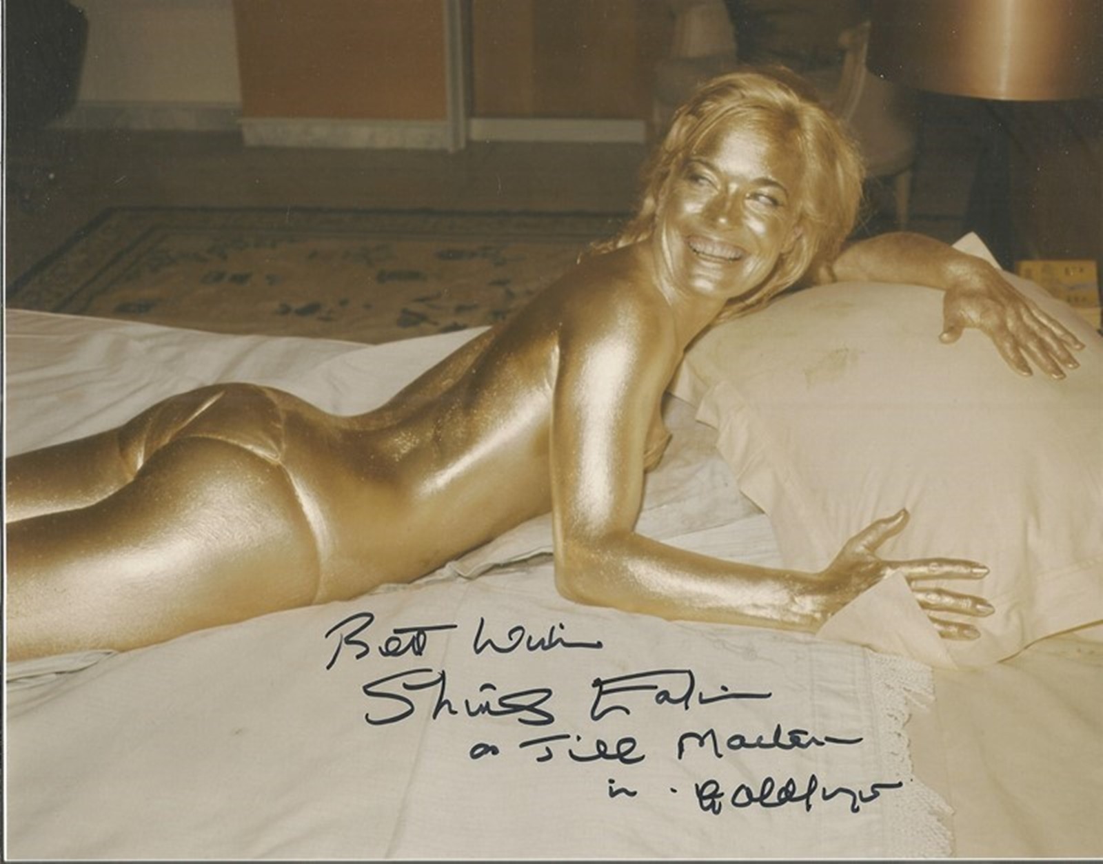 Shirley Eaton signed James Bond 10 x 8-inch colour photo from Goldfinger.