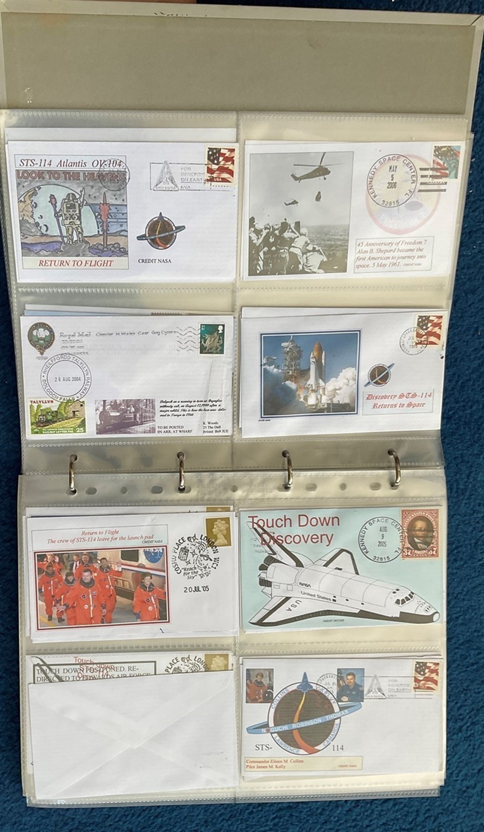 160 Space Exploration FDC with Stamps and FDI Postmarks, Housed in a Binder