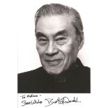 James Bond Burt Kwouk signed 6x4 black and white photo dedicated. Herbert Tsangtse Kwouk, OBE 18 Jul