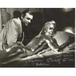 Shirley Eaton signed James Bond 10 x 8 inch b/w photo from Goldfinger.
