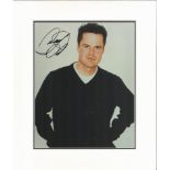 Donny Osmond signed photo. Set in a 16 x 12 inches overall.