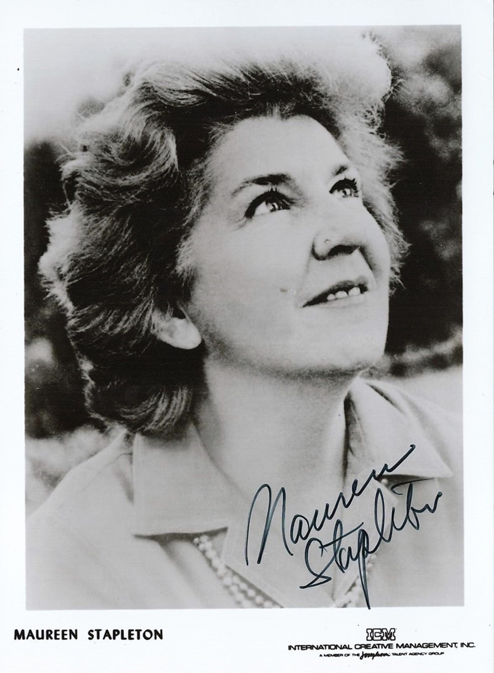 Maureen Stapleton signed 6x4 black and white photo.