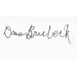 Dave Brubeck 4x3 Signed White Card
