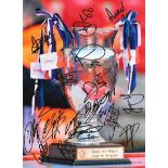 Football Brugge multi signed 16 x 12 colour football photo