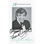 FRANKIE VAUGHAN (1928-1999) Singer signed An Evening with Frankie Vaughan at The Cafe Royal Menu