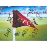 Football Aston Villa multi signed 16x12 multi signed colour photo.